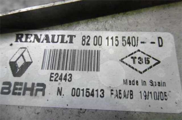 Intercooler Renault Megane 1.5 CONFORT AUTHENTIQUE [1.5 LTR. - 78 KW DCI DIESEL] II CLASSIC BERLINA (2003-_)