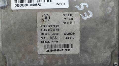 Foto 2ª: Centralita Motor ECU Mercedes Clase C 160 C 220 CDI BLUEEFFICIENCY 204.302) COUPE 170CV 125KW [651911] (2011)