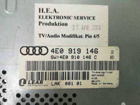 Foto 2ª: Sistema Audio Radio CD Audi A8 4.0 TDI QUATTRO 275CV 202KW [ASE] (2003)
