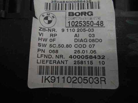 Foto 3ª: Cuadro de Instrumentos Bmw Serie 3 315 320D BERLINA 163CV 120KW [20-4D-4.D] (2006)