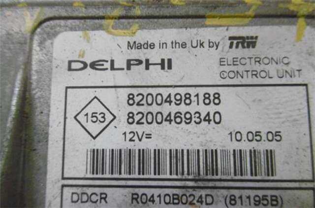 Centralita Motor ECU Renault Scenic 1.5 AUTHENTIQUE [1.5 LTR. - 74 KW DCI DIESEL] (JM)(2003-_)