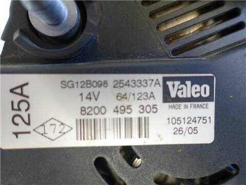 Foto 3ª: Alternador Nissan Primera 1.9 DCI BERLINA 120CV 88KW [D-F9Q] (2005)