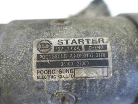 Foto 3ª: Motor de Arranque Hyundai Trajet 2.0 CRDI GLS 113CV 83KW [D4EA] (2002)