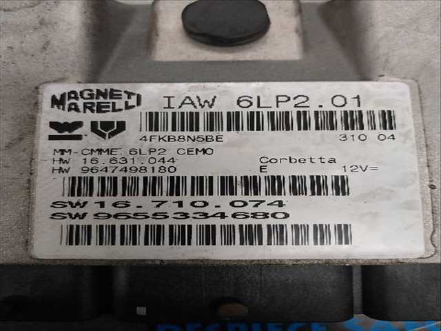 Foto 2ª: Centralita Motor ECU Peugeot 307 1.4 G [G-KFU] (2004)