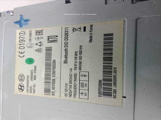Foto 3ª: Sistema Audio Radio CD Hyundai Tucson 2.0 CRDI (2015)