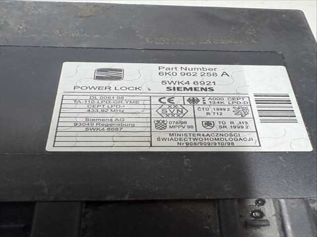 Foto 3ª: Centralita Cierre Centralizado Seat Ibiza VERSION INDEFINIDA