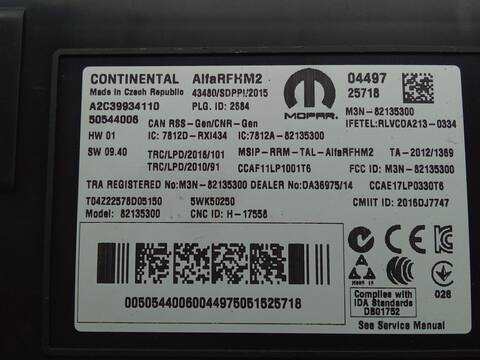 Foto 3ª: Centralita Cierre Centralizado Alfa Romeo Stelvio 2.0 Q4 949.AXF2A) 201CV 148KW [552 73 835] (2018)