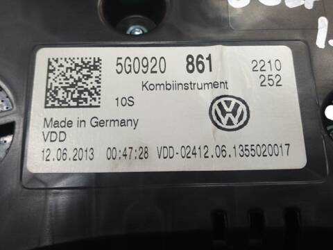 Foto 3ª: Cuadro de Instrumentos Volkswagen Golf 1.4 TSI 122CV (2012)