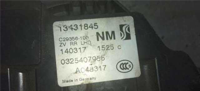 Cerradura Puerta Trasera Derecha Opel Corsa 1.4 120 ANIVERSARIO [1.4 LTR. - 66 KW 16V BIVALENT. GASOLINA - LPG]