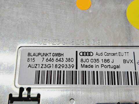 Foto 4ª: Sistema Audio Radio CD Audi Tt 2.0 16V TFSI 200CV 147KW [BWA] (2007)