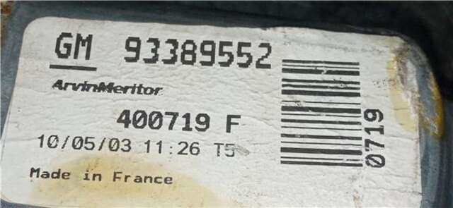 Elevalunas Eléctrico Delantero Derecho Opel Meriva 1.6 16V