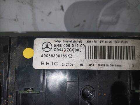 Foto 4ª: Mando Calefacción A. A. Mercedes Sprinter 411/415/509/511/515 CDI 906.153/155) 150CV 110KW CAJA ABIERTA [646986] (2006)
