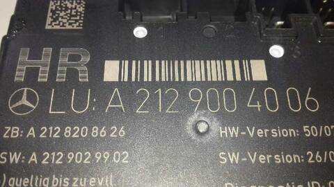 Foto 2ª: Centralita Cierre Centralizado Mercedes Clase E 180 220 CDI BLUEEFFICIENCY 212.002) 170CV 125KW [OM651924] (2010)