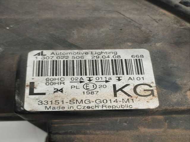 Foto 2ª: Faro Izquierdo Honda Civic 1.8 VTEC CAT BERLINA 140CV 103KW [R18A2] (2006)