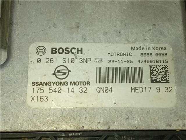 Centralita Motor ECU Ssangyong Tivoli 1.5 AMBER 4X2 [1.5 LTR. - 120 KW CAT]