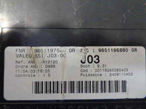 Foto 4ª: Centralita Confort BSI Peugeot 307 2.0 HDI FAP CAT 107CV 79KW [RHS] (2003)