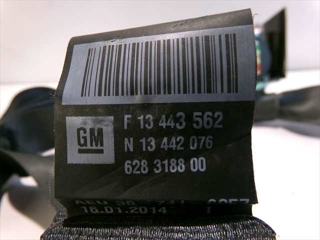 Foto 4ª: Cinturón Trasero Izquierdo Opel Astra 1.4 G MODELO J,2013-2016 [A14NET] (2014)