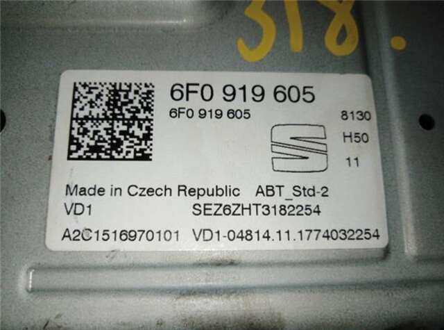 Sistema GPS Seat Arona 1.6 FR [1.6 LTR. - 70 KW TDI]