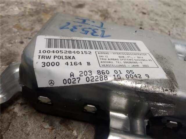 Foto 3ª: Airbag Lateral Trasero Izquierdo Mercedes Clase C 160 1.8 C 180 T COMPRESSOR (203.246) [1.8 LTR. - 105 KW CAT] [271946]