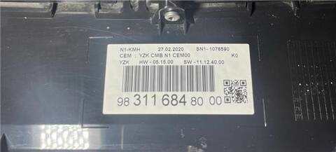 Foto 3ª: Cuadro de Instrumentos Citroen Jumpy CONTROL M BLUE-HDI FAP 122CV 90KW FURGON [AHK / DW10FE] (2020)