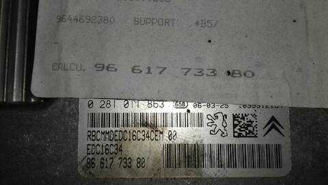 Foto 3ª: Centralita Motor ECU Citroen C4 LX BERLINA 90CV 66KW [9HX] (2006)