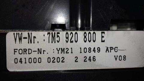 Foto 3ª: Cuadro de Instrumentos Ford Galaxy 1.9 TDI CAT 90CV 66KW [ANU] (2001)