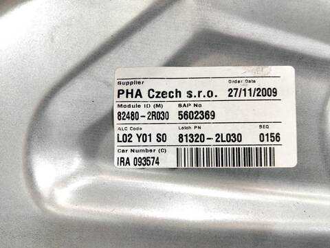 Foto 2ª: Elevalunas Eléctrico Delantero Derecho Hyundai i30 1.6 CRDI CAT 1582 CM3) 116CV (2007)
