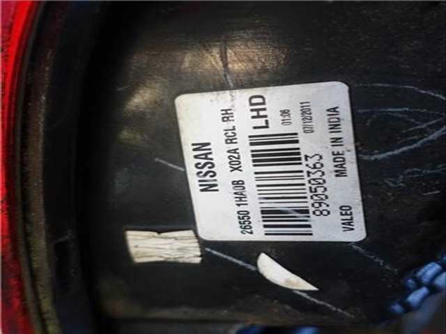 Foto 3ª: Piloto Trasero Derecho Nissan Micra 1.2 80CV 59KW [HR 12 DE] (2012)