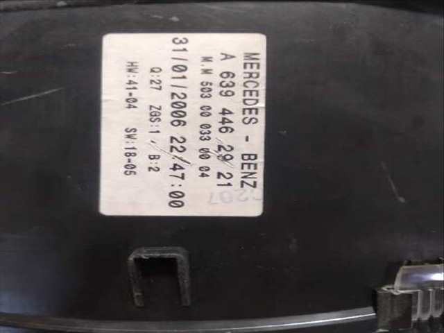 Foto 2ª: Cuadro de Instrumentos Mercedes Vito 109 CDI LARGO 639.603) 88CV 65KW [646980] (2006)