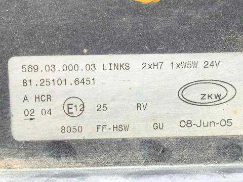 Foto 2ª: Faro Izquierdo Man Camion 6.9 D M 2000 L/M 2000 M (1998)