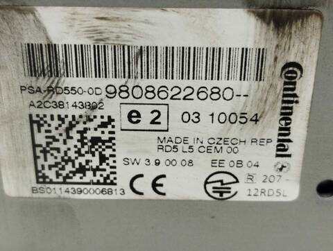 Foto 4ª: Sistema Audio Radio CD Citroen C4 1.6 HDI FAP 92CV 68KW [9H06] (2015)