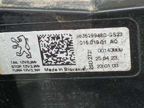 Foto 3ª: Piloto Trasero Izquierdo Peugeot 308 ALLURE 131CV 96KW [YH01] (2023)