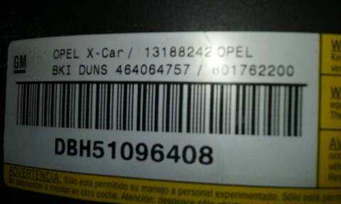 Foto 3ª: Airbag Delantero Izquierdo Opel Meriva 1.7 16V CDTI CAT 75CV 55KW [Y17DT] (2005)