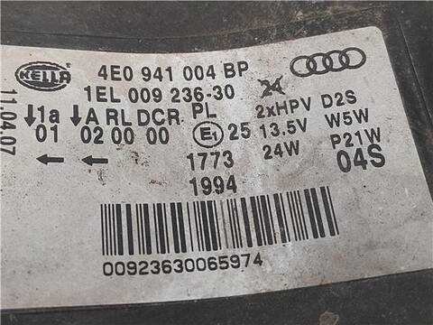 Foto 3ª: Faro Derecho Audi A8 3.0 TDI QUATTRO 233CV 171KW [ASB] (2007)