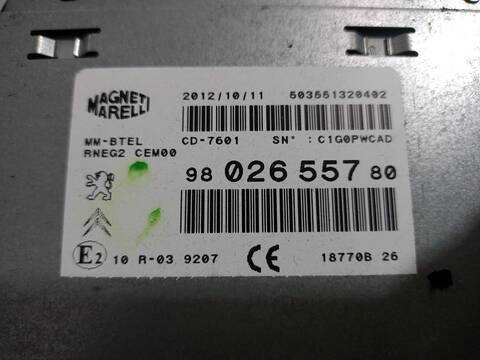 Foto 3ª: Sistema Audio Radio CD Peugeot 508 ACTIVE 140CV 103KW [8DRHF8] (2012)