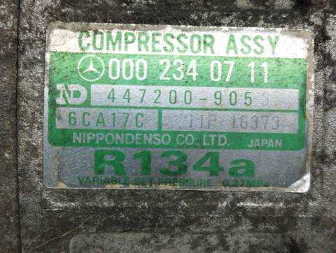 Foto 4ª: Compresor Aire Acondicionado Mercedes Clase C 160 180 202.018) BERLINA 122CV 90KW [G111] (1995)