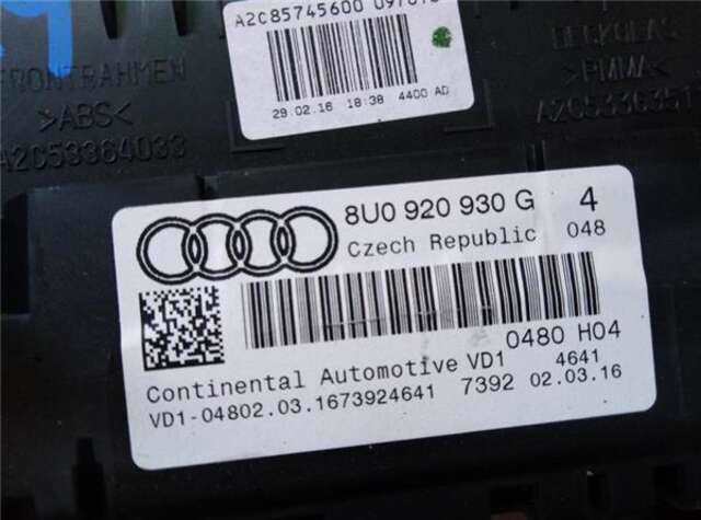 Cuadro de Instrumentos Audi Q3 2.0 TDI (130KW) AMBITION QUATTRO [2.0 LTR. - 130 KW 16V TDI]
