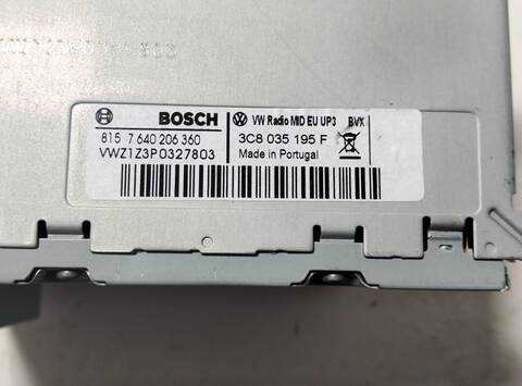 Foto 2ª: Sistema Audio Radio CD Volkswagen Touran ADVANCE 1 TDI DPF 105CV (2010)
