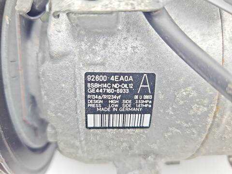 Foto 2ª: Compresor Aire Acondicionado Nissan Qashqai 1.5 DCI 110CV 81KW [K9K 636,K9K 646] (2017)