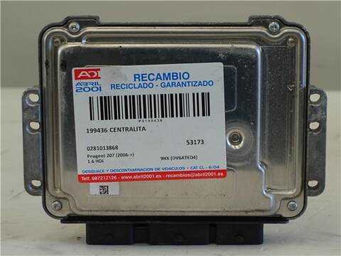 Centralita Motor ECU Peugeot 207 1.6 HDI 90CV 66KW