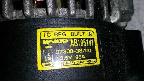 Foto 3ª: Alternador Hyundai Trajet 2.0 16V CAT 136CV 100KW [G4JP] (2002)