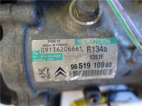 Foto 3ª: Compresor Aire Acondicionado Peugeot 207 1.6 HDI 90CV 66KW [9HX (DV6ATED4)] (2006)