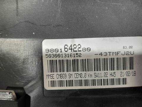 Foto 3ª: Cuadro de Instrumentos Peugeot Partner 1.6 BLUE-HDI FAP 99CV 73KW [BH02] (2018)