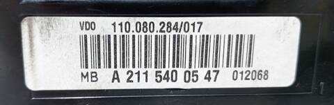 Foto 2ª: Cuadro de Instrumentos Mercedes Clase E 180 648961 BERLINA (2004)