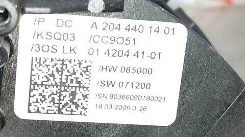 Foto 2ª: Mando Multifuncion Mercedes Clase C 160 C 220 CDI 204.008) BERLINA 170CV 125KW [OM646811] (2008)