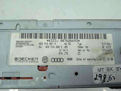 Foto 2ª: Sistema GPS Audi A4 2.0 16V TDI 143CV 105KW [CAG] (2008)