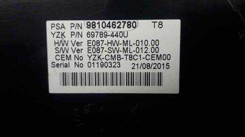 Foto 2ª: Cuadro de Instrumentos Peugeot 5008 2.0 BLUE-HDI FAP 150CV 110KW (2015)