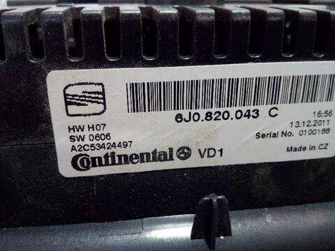 Foto 3ª: Mando Climatizador Seat Ibiza SPORT 105CV 77KW [CAYC] (2012)