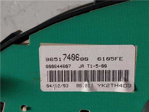 Foto 3ª: Cuadro de Instrumentos Peugeot 206 2.0 HDI 90 90CV 66KW [RHY (DW10TD)] (2002)