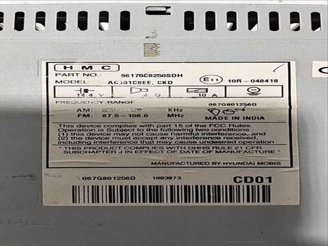 Foto 3ª: Sistema Audio Radio CD Hyundai i20 1.4 CRDI CAT 90CV